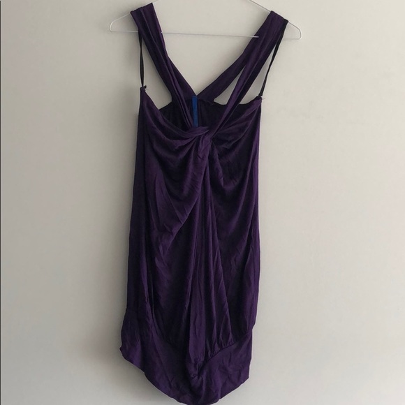 Purple Tunic with cross neck design - Picture 1 of 3